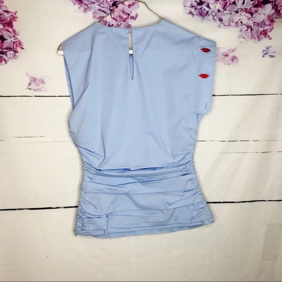 Vivetta | Draped Sleeveless Top with Lips - Picture 6 of 8